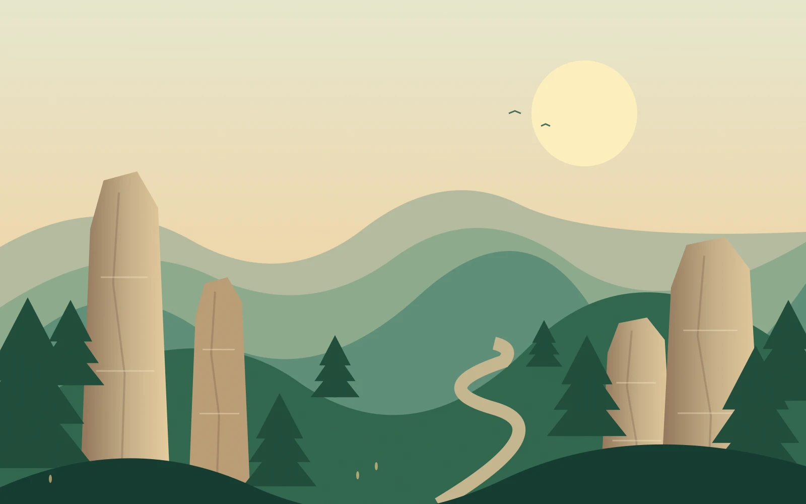 Autorská ilustrace: skály